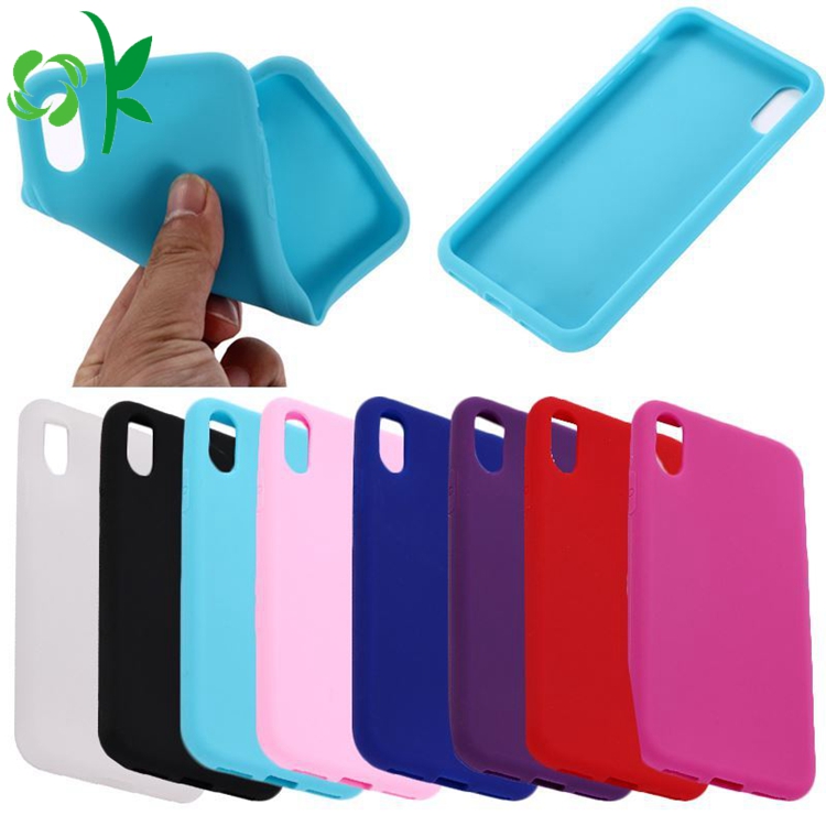 Solid Color Silicone Case for iPhone XS