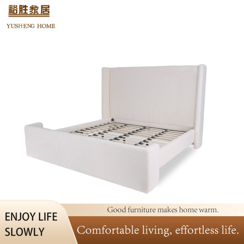 Cama de tecido luxuosa com design moderno