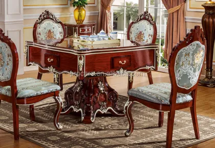 High Quality Luxury Royal Dining Table with Automatic Mahjong Function