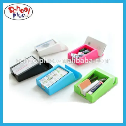 plastic business card case desk organizer