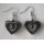 Hematite Heart Earring