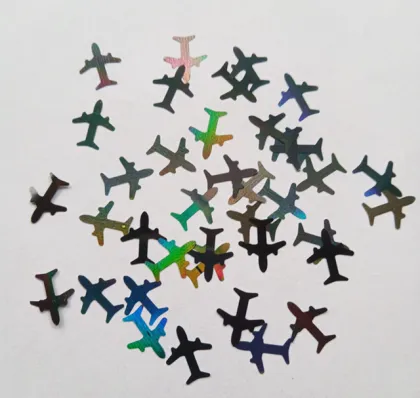 3D Aircraft Shaped Glitter Airplane: A Sparkling Representation of Flight