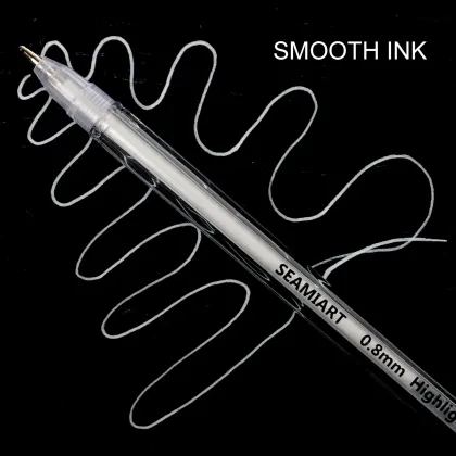 Seamiart 0.8mm White highlighter Pen