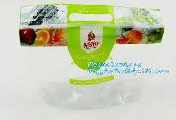 fruit slider package Bag, Fruit Laminated Bunch Bag Slider Zipper Bags Apple / Grape Laminated Bunch Bag