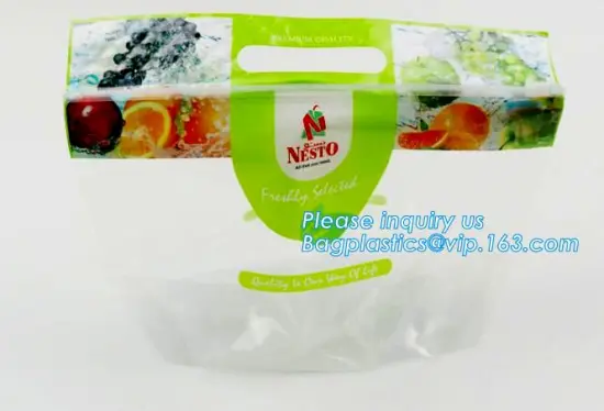 fruit slider package Bag, Fruit Laminated Bunch Bag Slider Zipper Bags Apple / Grape Laminated Bunch Bag