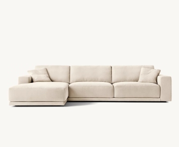 Modern Minimalist Luxury Upholstered L-Sectional Sofa