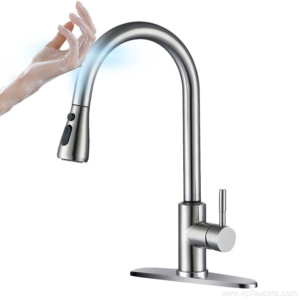 Sensor Brushed Nickel Touchless Faucet