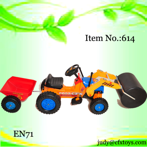 Plastic Car electric power 6V car toy ride on Roller and Trailer 614