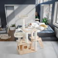 Cat Climbing Tree Tower Wooden Scratcher Condo Indoor Eco-Friendly Pet Activity Center Durable Construction Stylish Home Carton