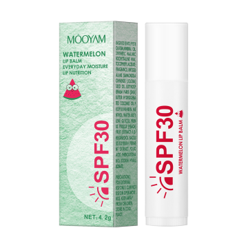 Wholesale Private Label OEM Watermelon Lip Balms with SPF 30 Shea Butter and Honey for Girls