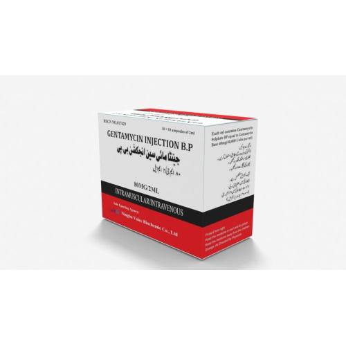 Inyección de gentamicina 80 mg / 2 ml