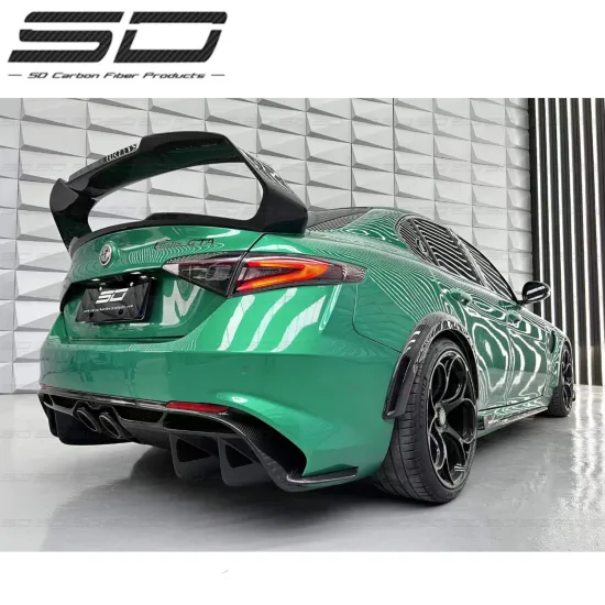 GTAM Style Dry Carbon Fiber Diffuser for Giulia Quadrifoglio
