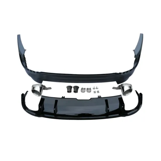 RS4 Style Rear Bumper Lip Diffuser Kit for Audi B9 A4 2017-2019