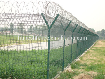 PVC coated Anti-climbing Y type airport razor barbed wire & fence panel
