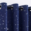 Star Foil Printed Bedroom Blackout Curtain