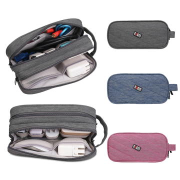 BUBM PVC Electronics Travel Gear Organizer Case for Phone Charger Adapter Power Bank Hard Drive SSD USB Cable