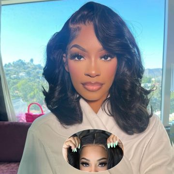 4x4 Body Wave Bob Wig Ανθρώπινα μαλλιά