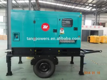 High efficient mobile genset diesel with trailer