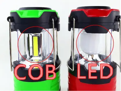 light weight COB solar camp lighting for hiking
