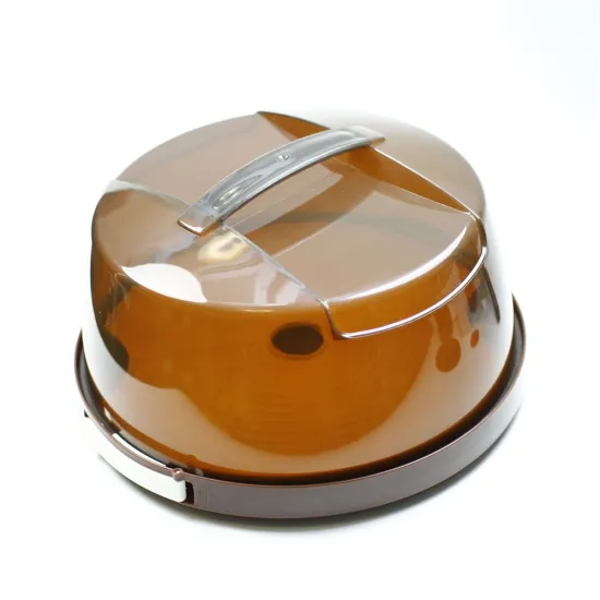 2017 hot clear plastic portable locked cake storabe box with ice pack platform