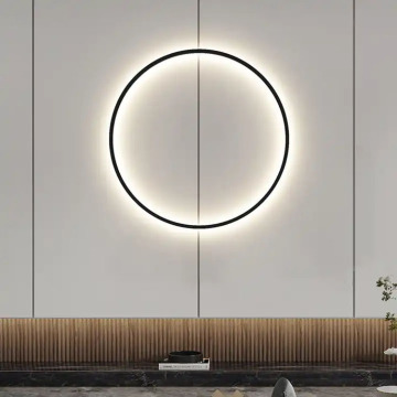 Minimalistische Ring -LED -Wandlampe für Wohnzimmer und Schlafzimmer