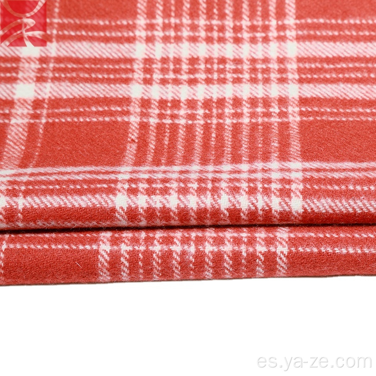 tela de lana de lana tejida de cheque a cuadros de tweed