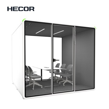 Large 6-Person Acoustic Meeting Room Booth