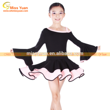 Long sleeve black exercise dance costume dance dress costume
