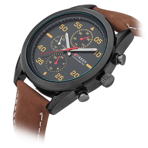 Promotion CURREN Leather Color Band Watch men