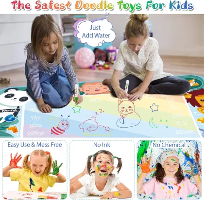 Extra Large Reusable Aqua Doodle Mat: Kids' Learning Toy, Water Painting & Unicorn Drawing Mat