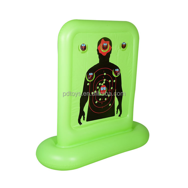 Customized inflatable shooting game toy With Water gun