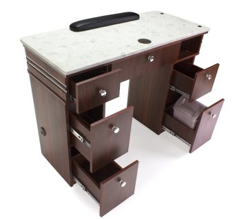 Affordable Nail Salon Furniture: Manicure Table with Marble Top - USA Shipping Available