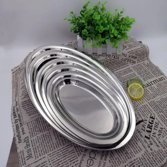 Stainless Steel Non-magnetic Thickened Oval Plates