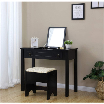 Dressing Table Writing Desk with Flip Top Mirror