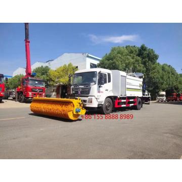 Multi-function dust suppressor truck with snow removal roller