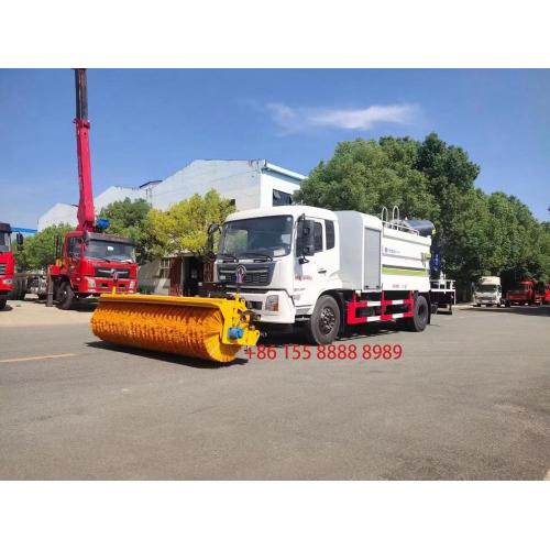 Multi-function dust suppressor truck with snow removal roller