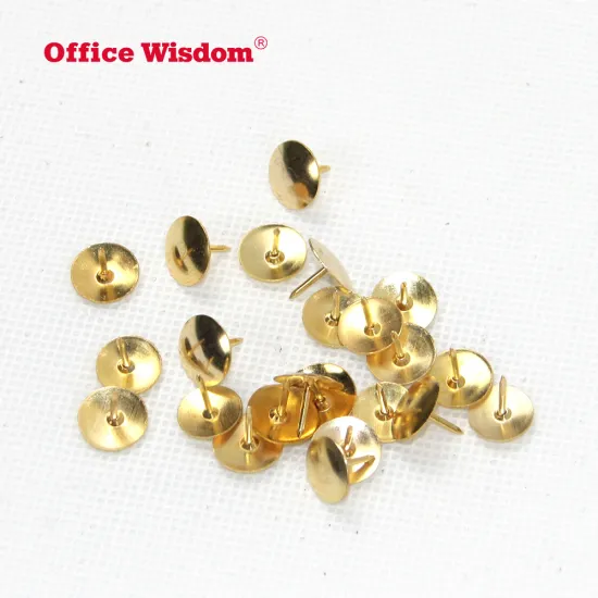  Fashionable Gold Push Pins for Factory Export - Round Head Thumbtacks for Office and Home 
