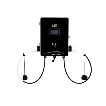 UE 22kW AC EV Charger with 2.4 Inch Screen - Floor-Mounted, 3 Phase, Waterproof, Credit Card Payment