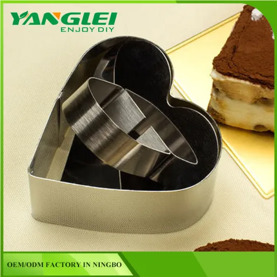 Heart Shaped Mousse Ring Cake Molds Dessert Slicer Cutters