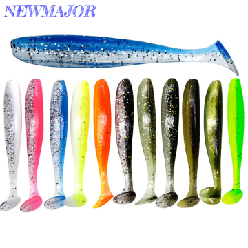 NEWMAJOR 13 Color PVC Soft Plastic Artificial Fishing Lures - 4 Sizes for Lake Fishing
