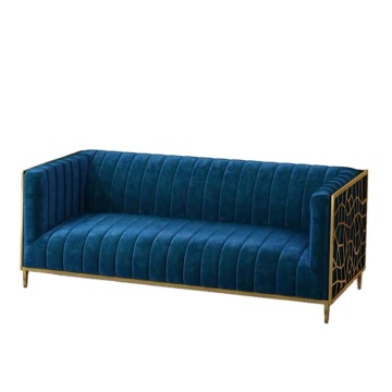 Moderne Luxus Edelstahl Rahmen Wohnzimmersofa in verschiedenen Größen