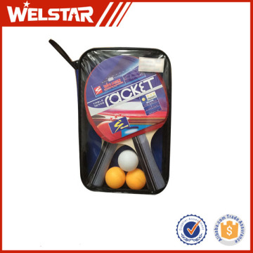 2015 New Design High Quality Table Tennis Racket Wooden Ping pong Set with Carry Bag