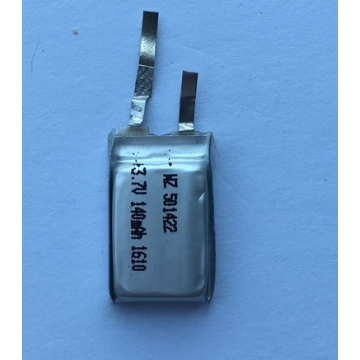 140mAh Li Polymer Battery For Bluetooth Handsfree (LP1X2T5)