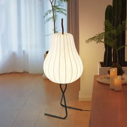 2024 Pear Shape Silk Floor Lamp Antique Sydney Retro Lamp Design