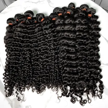 Virgin Factory Original Raw Burmese Curly Hair Black Extensions Bundles Weave