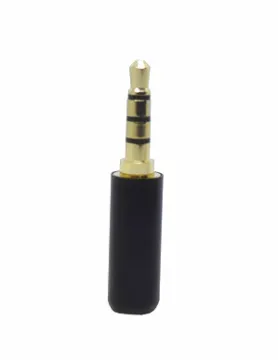 3.5mm 4 pole audio plug with colorful shell assembled plug