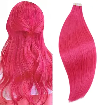 Wholesale No shedding and tangle sillky straight tape in hair extensions tape in human hair Colored Hair Extensions for woman