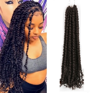 Alileader Wholesale Ombre Color 18inch Natural Wave Pretwisted Passion Twist Bomb Twist Synthetic Hair Crochet Braid
