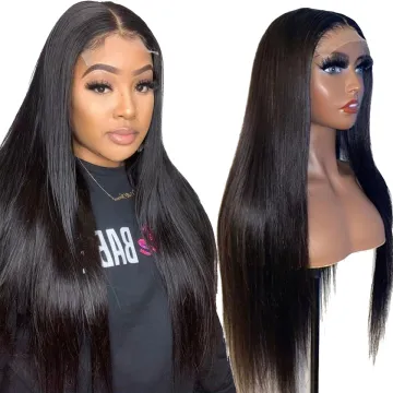 180% Wholesale Lace Closure Wig Vendors,Raw Cuticle Aligned Wig HD Lace Closure, Natural Straight Braided Human Hair Wigs