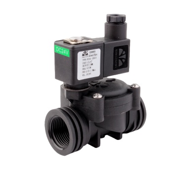 Yongchuang YCD41フードグレードナイロンプラスチック1/2 'および3/4'水と温水用のソレノイドバルブ24V